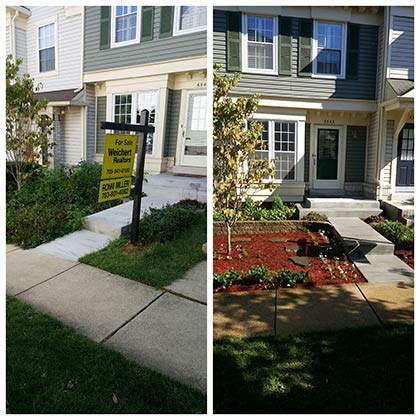 Mulching and yard clean up in Falls Church, VA.